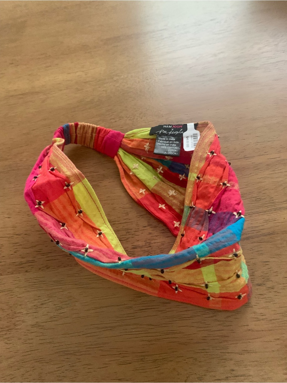 NWT Free People NamJosh Plaid wide headband